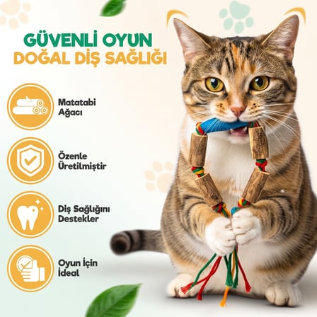 Matatabi Oyuncağı - Doğal Çiğneme Oyuncağı - Pamuk İ̇P