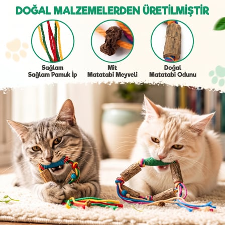 Matatabi Oyuncağı - Doğal Çiğneme Oyuncağı - Pamuk İ̇P