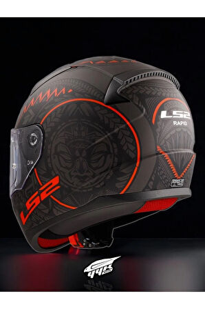 Rapid 2 Takaroa Mat Siyah-kırmızı Kask