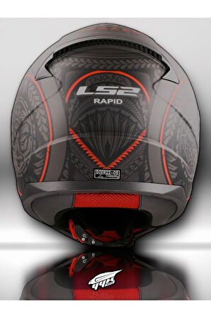 Rapid 2 Takaroa Mat Siyah-kırmızı Kask