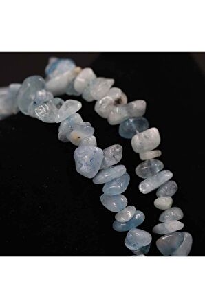 Akuamarin Aquamarine Taşı Şekilsiz Doğal Taş Kırık Taş Dizi