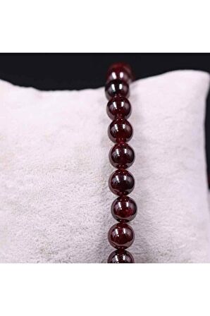 Lal (GARNET) Taşı Doğal Taş Dizi (8MM)