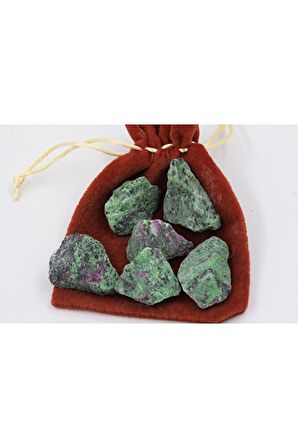 Anyolit / Ruby In Zoisite Taşı Taşı Işlenmemiş Doğal Taş Ham Kütle 25 / 35 gr