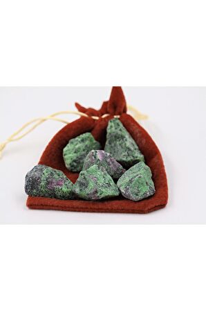 Anyolit / Ruby In Zoisite Taşı Taşı Işlenmemiş Doğal Taş Ham Kütle 25 / 35 gr