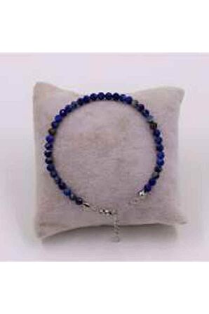 Lapis Lazuli Taşı 3-4 Mm Bileklik Faset Kesim (ZİNCİR UZATMALI)