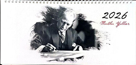 2026  Atatürk görselli  haftalık  masa takvimi