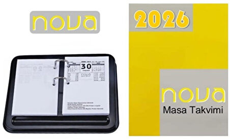 NOVA 2026 Masa Takvimi ve Metal Takvim Altlığı