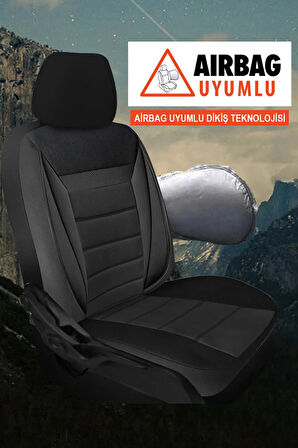 Renault Grand Modus (phase 2008) 1.2 16v (75 Hp) 2010 UYUMLU  OTO KOLTUK KILIFI SOFT SİYAH