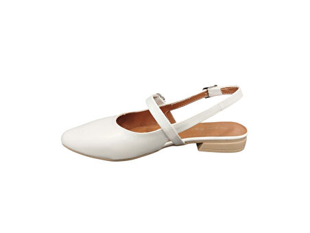 Merry Pace 2343344Z Dar Kalıp Önü Kapalı Arkası Açık Tek Bant Günlük Kadın Babet Ayakkabı