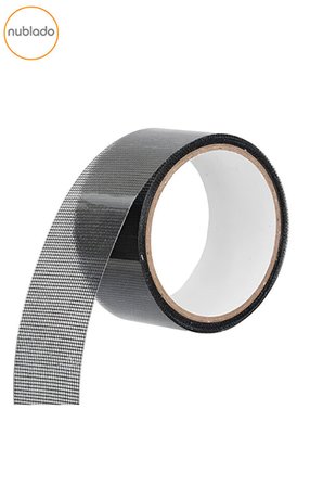 BT Yapışkanlı Sineklik Tülü Tamir Bandı Yırtık Kopmuş Delik Fiber Tül Yapıştırma Siyah 48 mm x 2 Metree