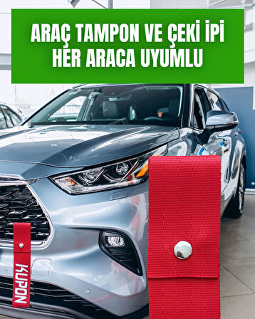 Kupon Tasarımlı, Kırmızı Renk Yüksek Kalite Tampon & Çeki ipi, 2'li Paket