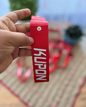 Kupon Tasarımlı, Kırmızı Renk Yüksek Kalite Tampon & Çeki ipi