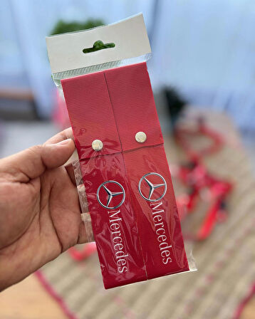 Mercedes Tasarımlı, Kırmızı Renk Yüksek Kalite Tampon & Çeki ipi, 2li Paket