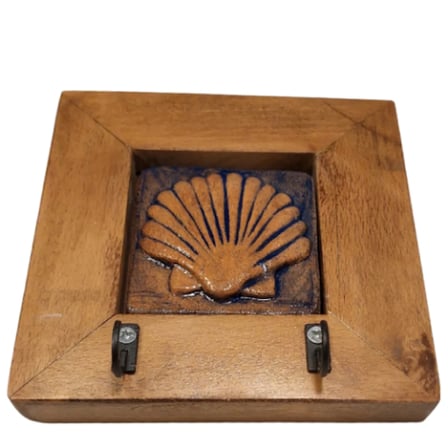 Anahtarlık Duvar Panosu Deniz Kabuğu Askılık Tablo 14,5 × 14,5 × 2,5 cm