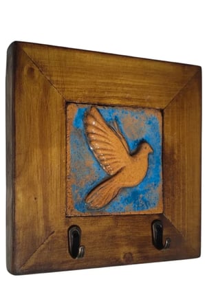 Anahtarlık Duvar Panosu Güvercin Askılık Tablo 14,5 × 14,5 × 2,5 cm