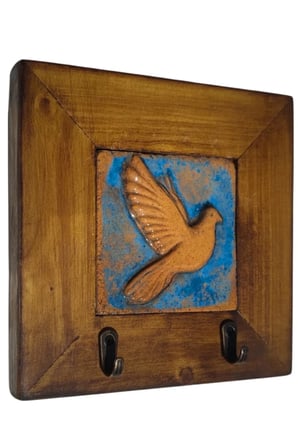 Anahtarlık Duvar Panosu Güvercin Askılık Tablo 14,5 × 14,5 × 2,5 cm