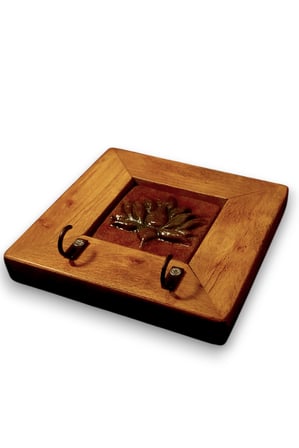 Anahtarlık Duvar Panosu Lotus Çiçeği Askılık Tablo 14,5 × 14,5 × 2,5 cm