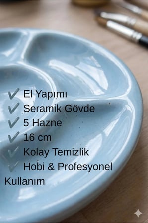 Avuç içi Seramik Porselen Palet El Yapımı