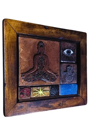 Buddha Kolaj Seramik Duvar Tablo