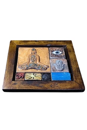 Buddha Kolaj Seramik Duvar Tablo