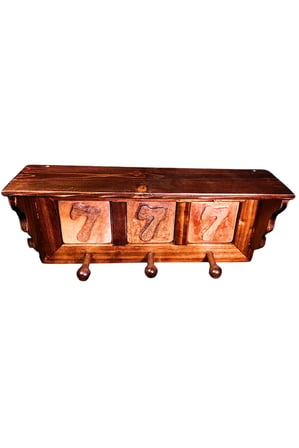 Portmanto Duvar Askılığı, 777 Spiritüel Temalı Elbise, Havlu, Bornoz Askısı 36x8,5x15,5