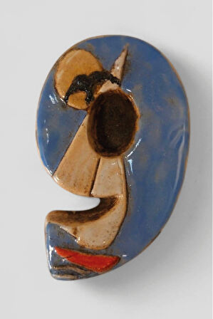 Toprakana Art Kapı Numarası Seramik Yelkenli Handmade - No 9