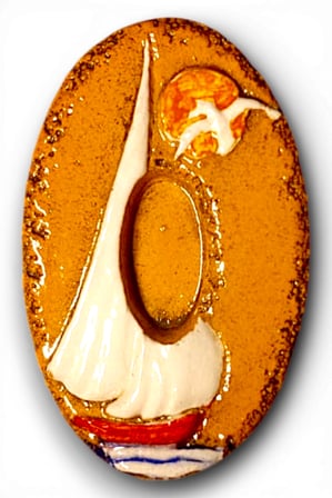 Seramik Kapı No:0 _ 8×13×2 (cm) Şamot Yelkenli Handmade