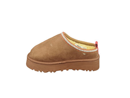 Punto 696083Z İçi Kürklü 4 cm Topuk Boyu Günlük Süet Kadın Terlik Bot