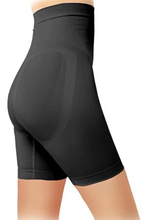 Dikişsiz Silikonlu Yüksek Bel Paçalı Korse 9100