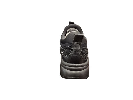 ROW Hava Taban Ortopedik Parlak Taşlı Lastik Bağcıklı Günlük Kadın Sneaker Spor Ayakkabı