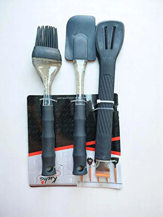 Kuka 3 Parça Silikon Set Siyah Renk