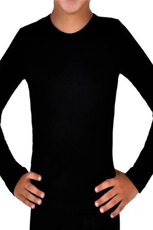 Erkek Çocuk Siyah Termal Üst