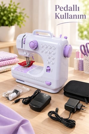 Taşınabilir Elektrikli Dikiş Makinesi Desen Seçimli