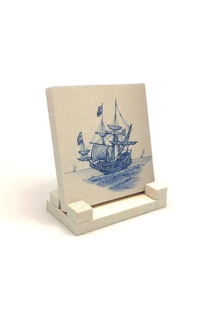Hollanda Deseni Baskılı Taş Masaüstlük 10X10