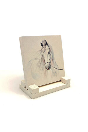 At  Baskılı Taş Masaüstlük 10X10