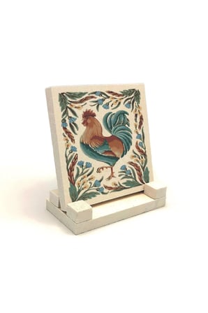Horoz Baskılı Taş Masaüstlük 10X10