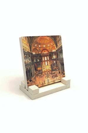 Ayasofya Camii içi  Baskılı Taş Masaüstlük 10X10