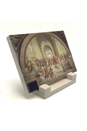 Atina Okulu (1510 Raffaello Sanzio) Baskılı Taş Masaüstlük 10X15