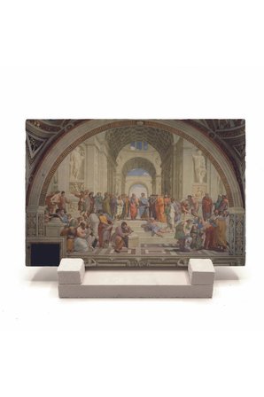 Atina Okulu (1510 Raffaello Sanzio) Baskılı Taş Masaüstlük 10X15