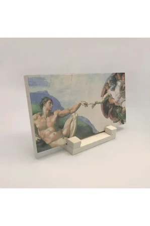 Adem’in Yaratılışı Freski (Michelangelo) Baskılı Taş Masaüstlük 10X20