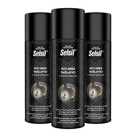 Selsil Sıvı Gres Yağlama Spreyi 500 ml (3 Adet)