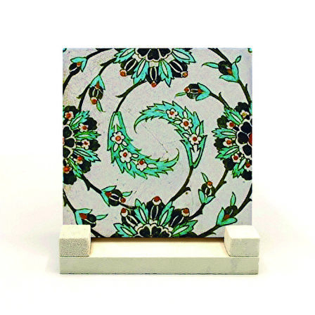 Karatay Medresesi Çini DesenBaskılı Doğaltaş Masaüstlük