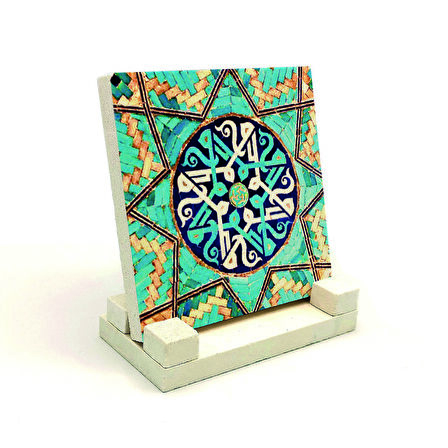 Cuma Cami Çinisi (İran)Baskılı Doğaltaş Masaüstlük