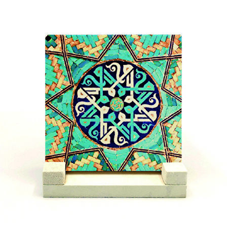 Cuma Cami Çinisi (İran)Baskılı Doğaltaş Masaüstlük