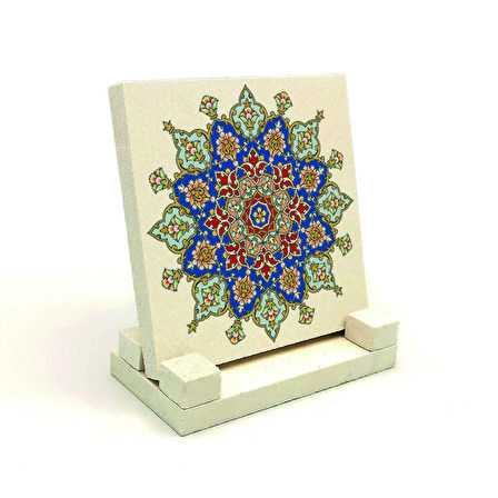 Rumi DesenBaskılı Doğaltaş Masaüstlük