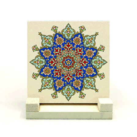 Rumi DesenBaskılı Doğaltaş Masaüstlük