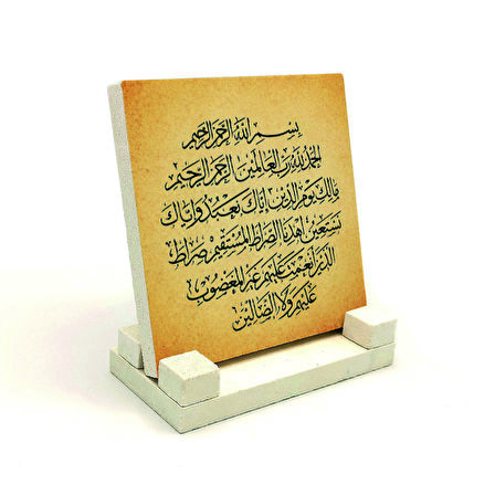 Fatiha SuresiYazılı Doğaltaş Masaüstlük