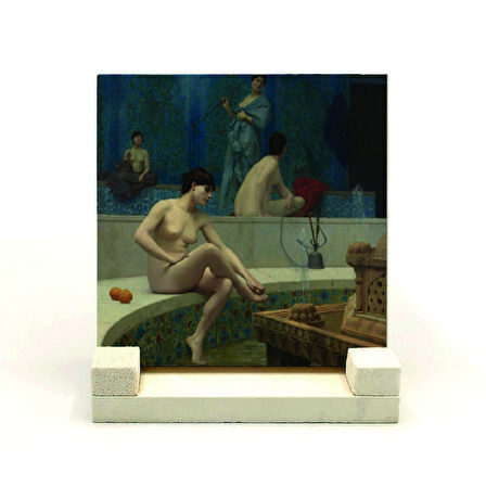 Hamam ResmiBaskılı Doğaltaş Masaüstlük