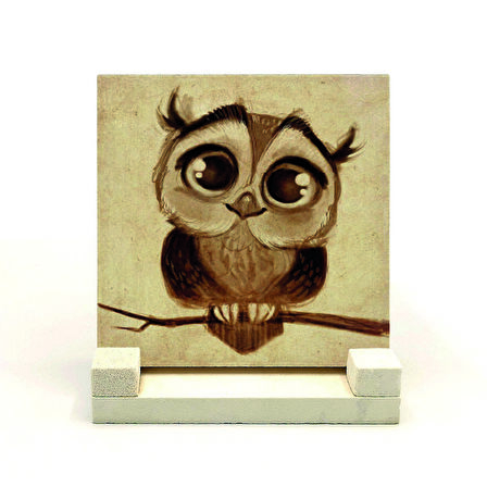 BaykuşBaskılı Doğaltaş Masaüstlük