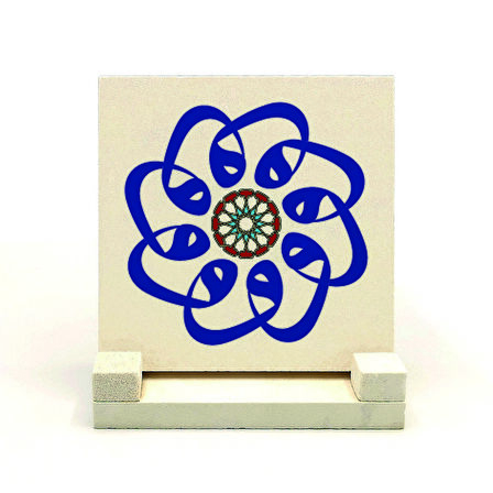 8’li Vav harfiYazılı Doğaltaş Masaüstlük